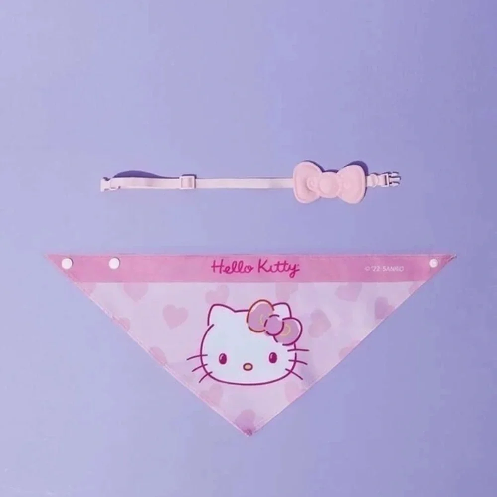 Hello Kitty Pet Bandana and Bow Set